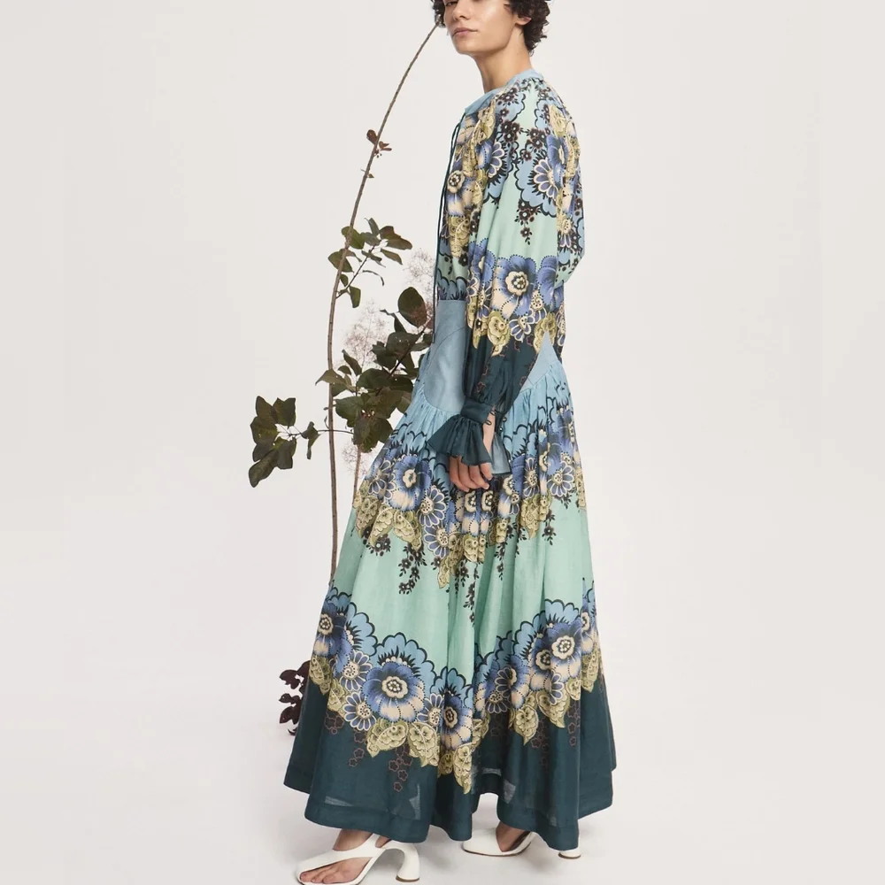 ALEMAIS Madalena Skirt Blue - Picture 3 of 11